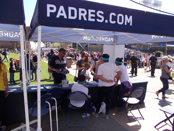 The San Diego Padres pulled out all the stops during 2016 FanFest. It appeared that many people were buying tickets for the upcoming season.