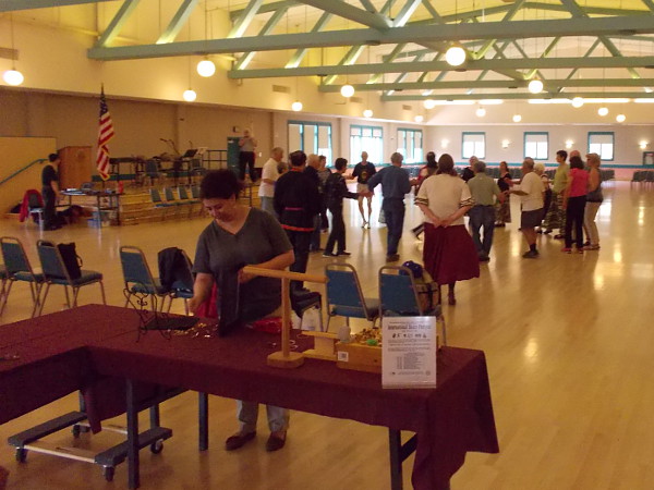 People get ready to perform a social dance in the amazing 13,000 square feet ballroom inside the Balboa Park Club.