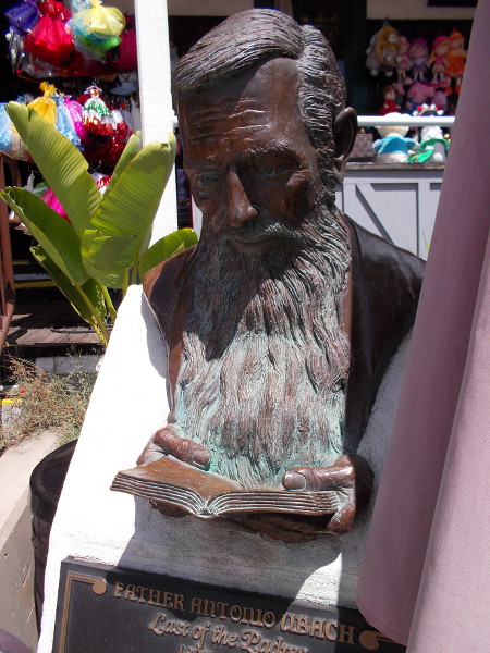 Bust of Father Antonio Ubach, Last of the Padres, 1835-1907. Antonio Dominic Ubach ran St. Anthony's Indian School on this site from 1886 to 1891.