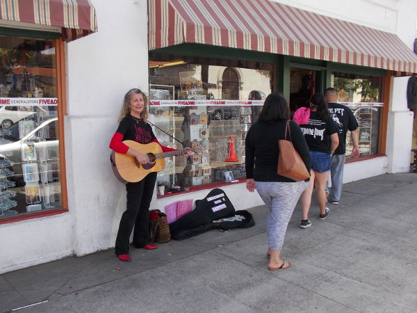 A walk down San Diego Avenue in Old Town San Diego is never dull!