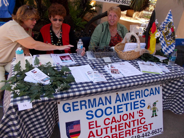 These friendly folks are representing the German American Societies, who host El Cajon's authentic Oktoberfest!