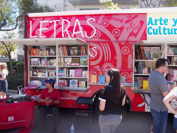 A book truck from nearby Tijuana could be found at the Jacaranda Spring Thing.