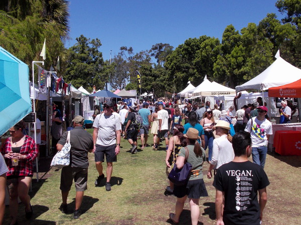 People check out the world's largest fair celebrating Earth Day--EarthFair in San Diego's sunny Balboa Park!