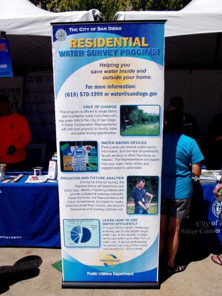 Check to see if your city offers free utility inspections and efficiency analysis. In San Diego, a free water survey program is available.