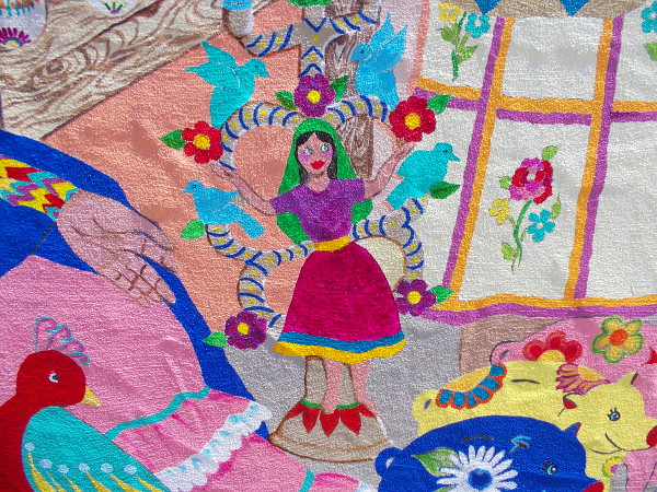 This street mural adds sunshine and happiness to a very cool neighborhood in San Diego!