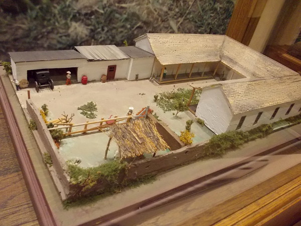 A model of how the Casa de Aguirre appeared a century and a half ago.
