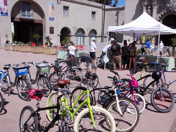 Many San Diegans saved energy, reduced air pollution and stayed healthy by riding their bicycles to EarthFair!