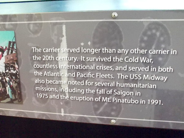 The USS Midway was active longer than any other carrier in the 20th century. It served during the Cold War, international crises and humanitarian missions...in both the Atlantic and Pacific Fleets.
