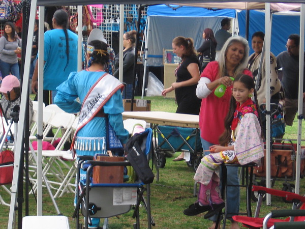 Getting ready for a busy day of dance, song, spirituality, and honoring local Native American culture and history.