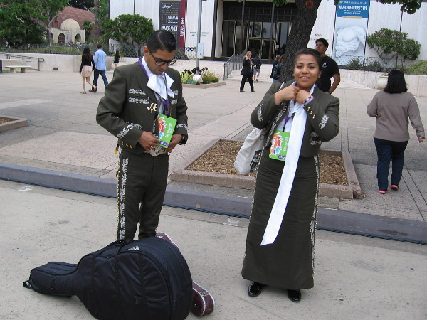 These mariachis were almost ready to perform!