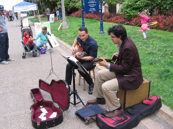 Musicians were everywhere. It was a big party for San Diego.