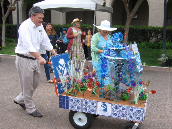 An elaborate Friends of Balboa Park display near the front of the parade. Today was the park's Second Annual Garden Party!