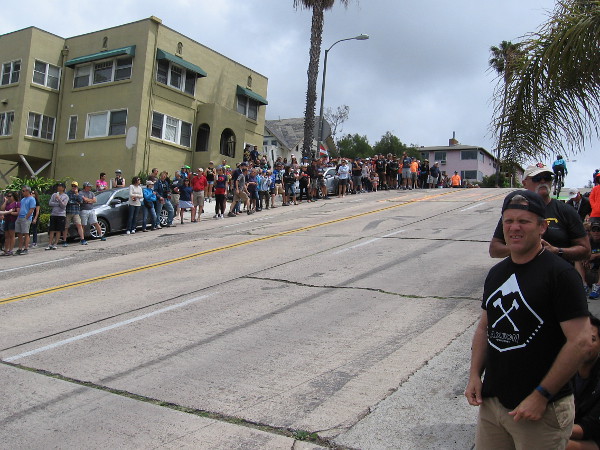 Okay, we're getting close now. The fast elite racers started in Mission Beach, about 15 minutes away.