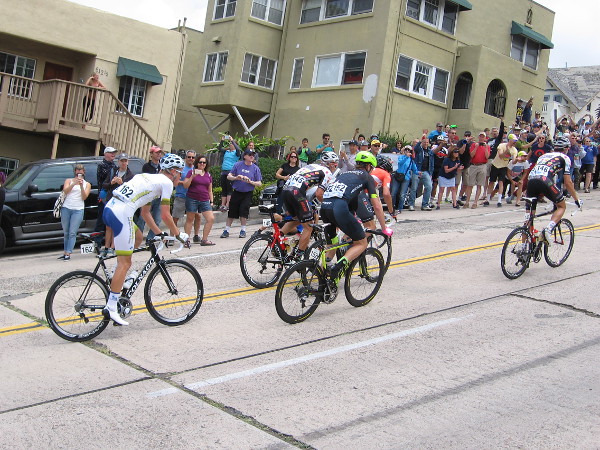 And there they go! Boom! Just like that! Perhaps they slowed a bit further up the hill.