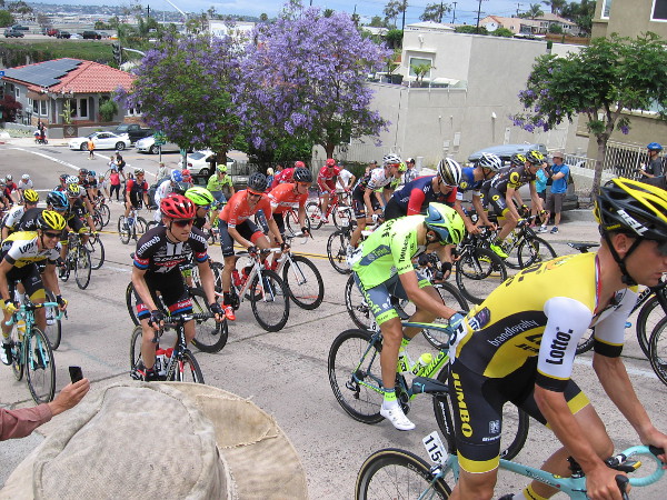 A party atmosphere! Everyone is cheerfully rooting on these elite world athletes.