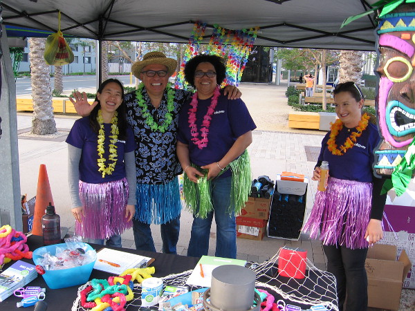 These friendly guys representing Engineering company CH2M Hill did the wave for me, but I liked this photo of them smiling better!
