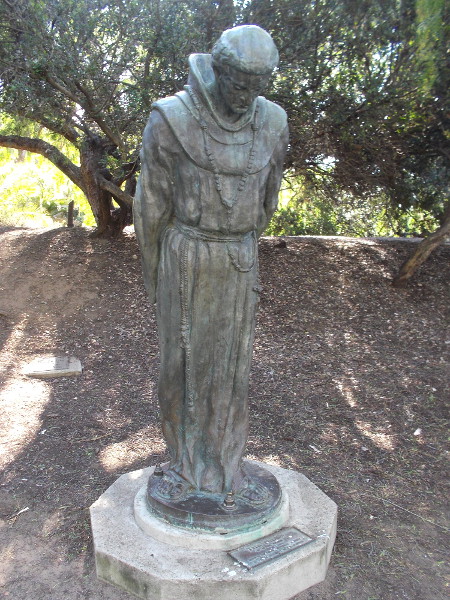 The Padre, Arthur Putnam, 1908. This sculpture stands among some trees on San Diego's Presidio Hill beneath the Serra Museum.