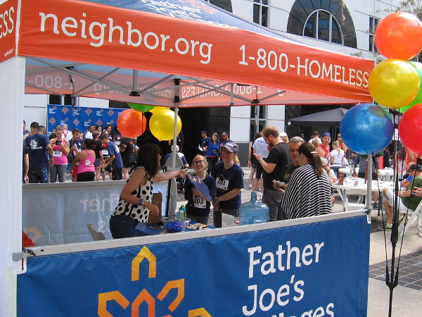 An event in downtown San Diego called Towerthon raised money for Father Joe's Villages Toussaint Academy, which educates homeless youth.