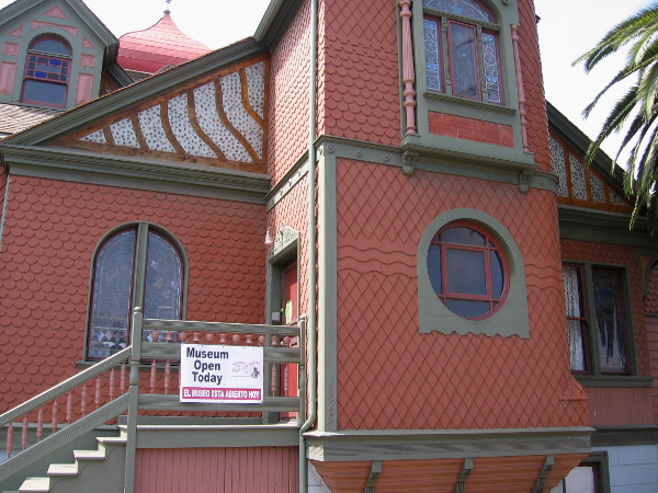 Through this door is where the tour of the Villa Montezuma begins. Once inside, visitors turn left into a reception room, then proceed into magnificent performance and drawing rooms.