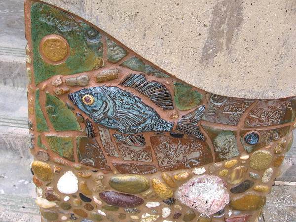 A work of art depicting a few of nature's wonders and human creativity.