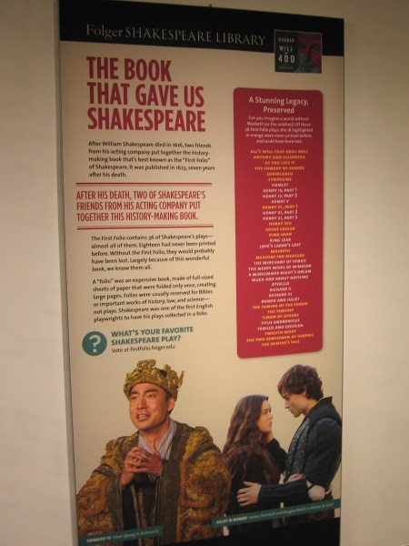 After his death, two of Shakespeare's friends from his acting company put together this history-making book. The First Folio contains 36 of his plays.