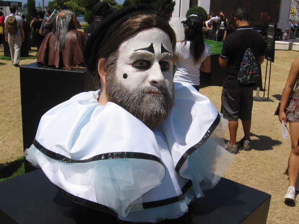 Lifelike bust of Baskets the Clown, from the FX comedy series Baskets.