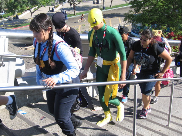 Many pop culture fans attending San Diego Comic-Con engage in cosplay--wearing costumes depicting characters from comic books, movies, television shows and video games.