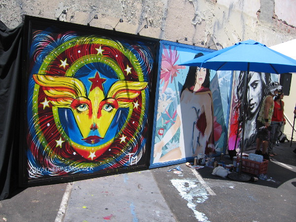 An amazing Wonder Woman mural is being painted for 2016 San Diego Comic-Con, at (Paradise) Island Avenue and Sixth Avenue