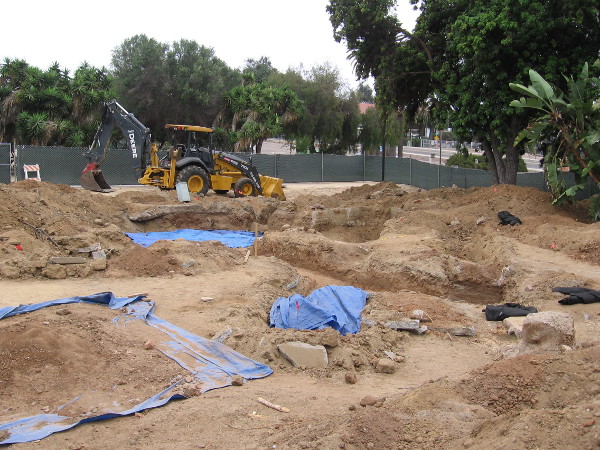 This area at one popular entrance to Old Town San Diego State Historic Park, near the McCoy House Museum, is the site of a newly begun historical reconstruction.