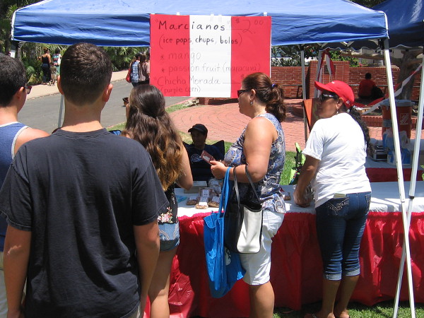 There was a lot of favorite Peruvian food, including marcianos (fruit pops) and Chicha morada (a sweet Peruvian beverage made from purple corn).
