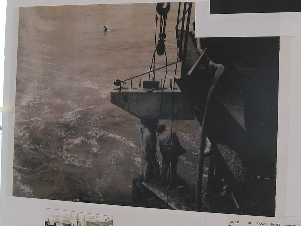 I couldn't help but notice a surfer in this old photograph! Nothing can deter a good ride on the mighty ocean, even half a century ago!