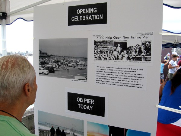 Photos of the opening celebration weekend in 1966. Governor Edmund Brown cut the ribbon and cast the first fishing line . . . but gave up after 5 minutes! Festivities included parades, a surfing and variety show, and a sandcastle contest.