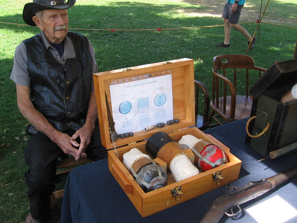 The San Pasqual Battlefield Volunteer Association had an interesting display, including ammunition that was used in old cannons.