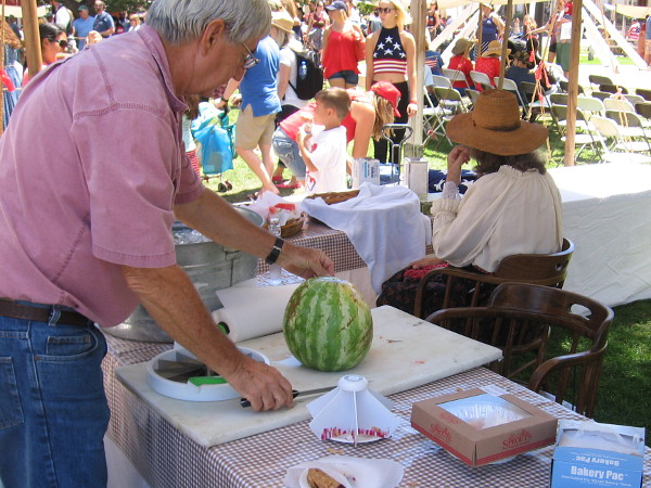 Of course, you need some tasty watermelon during a traditional Fourth of July!