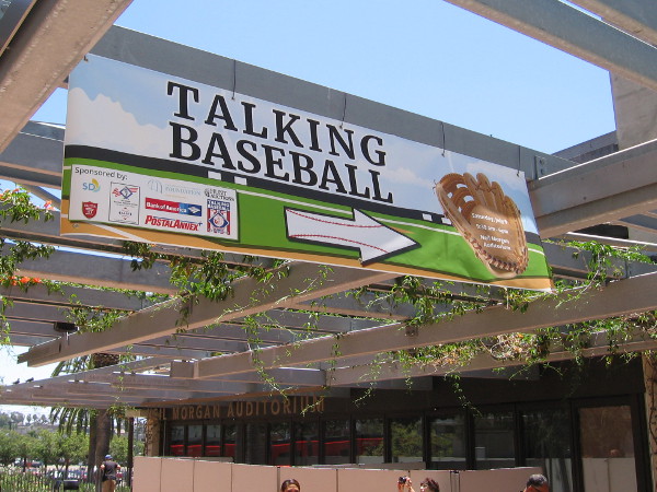 Talking Baseball was a special event programmed in conjunction with the Major League Baseball All-Star Game in San Diego this year. It was held in the downtown library.