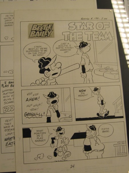 A funny Beetle Bailey comic strip, titled Star of The Team.