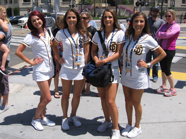 The Padres Pad Squad was on hand and smiling!