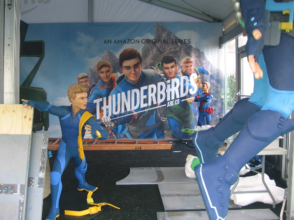 A photo of the unfinished interior of Thunderbirds Are Go at Comic-Con.
