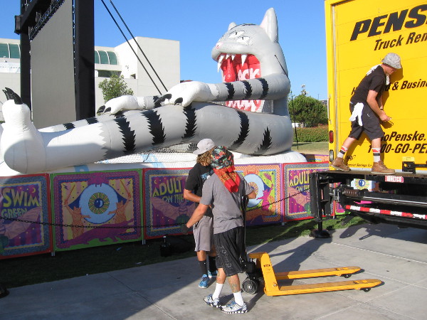 The Adult Swim play area is nearly completed. It appears much like it did last year.