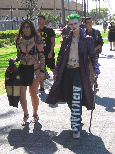 Now we're in for it. A serious super villain. Seems Joker just escaped from Arkham Asylum. I wonder if he got all those new tattoos in there.