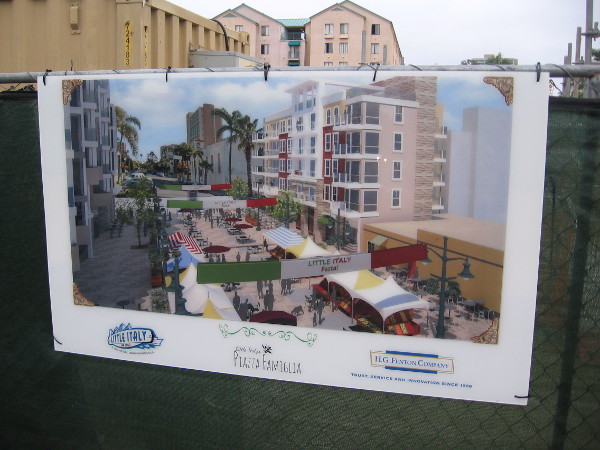 This huge new development will include the public gathering space Piazza Famiglia.