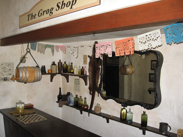 A recreated Old Town grog shop can be found inside the McCoy House Museum.