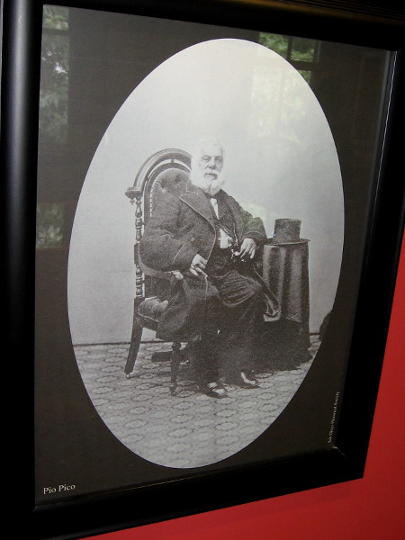 Pio Pico settled in San Diego in 1819 after the death of his father, a soldier assigned to the Presidio. Merchant and rancher, he later lived in Los Angeles and became the last governor of Mexican Alta California.