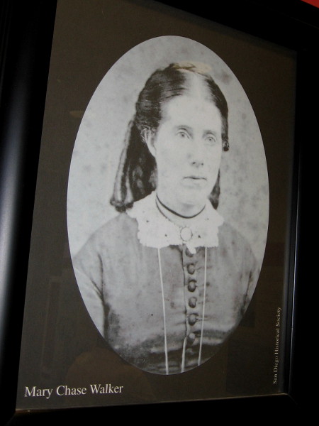 In 1865, Mary Chase Walker became Old Town's first school teacher. She taught at the one room Mason Street schoolhouse and described early San Diego as a desolate place. She went on to join the suffragette movement.