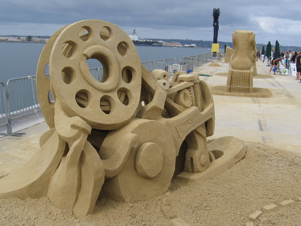 The end of San Diego's B Street Pier is lined with amazing sand sculptures created by world masters for the 2016 U.S. Sand Sculpting Challenge.