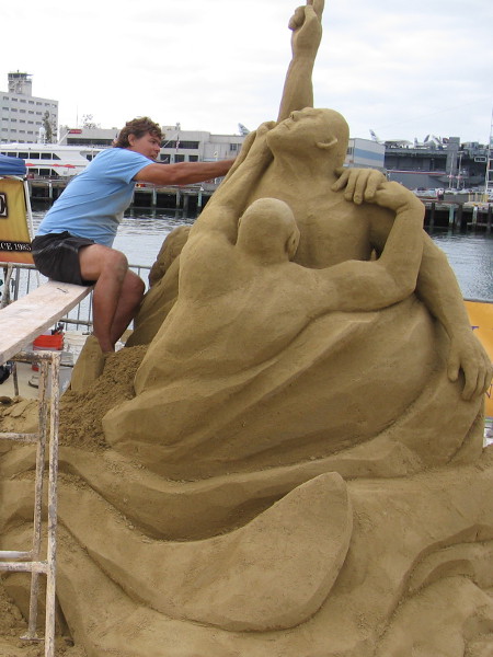 Reaching upward together with peaceful aspirations.