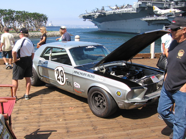 This car, I was told, would participate in the Fleet Week Coronado Speed Festival. The public can watch auto races next weekend at Naval Air Station North Island, across the bay.