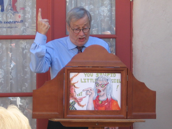 Uh, oh! She's about to use her magic finger on a foul, nasty teacher!