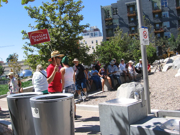 A mobile audience arrives at San Diego's Fault Line Park. The park will be the setting of two energetic dances.