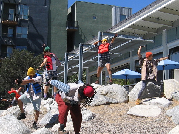 Dancing on boulders at Fault Line Park! Flight of the Valkyries plays!